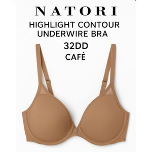 Natori Highlight Contour Underwire Bra 32DD Cafe Nude Lightly Lined T-Shirt